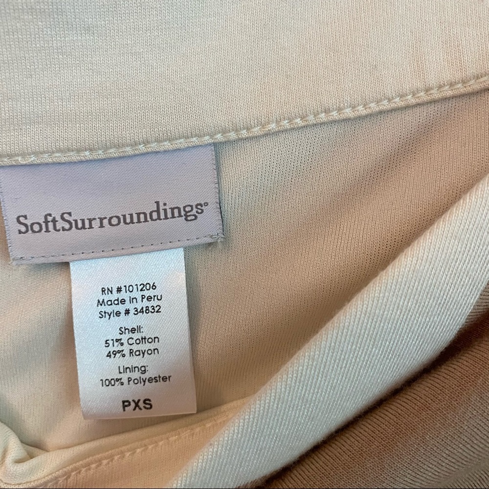 SOLD Soft Surroundings- Tan and White Maxi Skirt - Picture 3 of 4